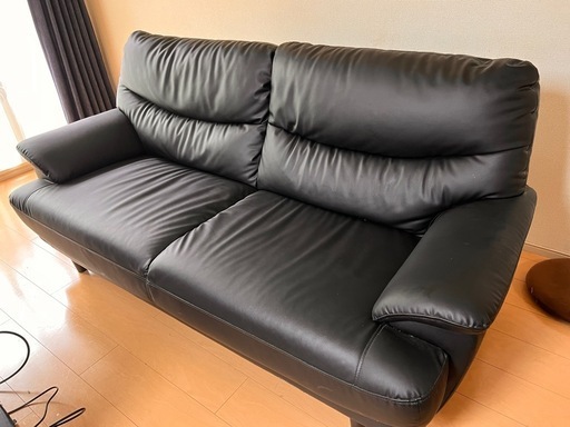 イケア　革製　ソファ