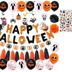 ハロウィン　ガーランド バルーン  タトゥーシール　飾り　装飾