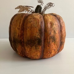 陶器のカボチャ　置物　の画像