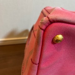 【PRADA】プラダ カナパ キャンバス トートバッグ　ピンクの画像