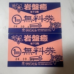 サザンヒル　岩盤浴　岩盤癒　無料券　2枚