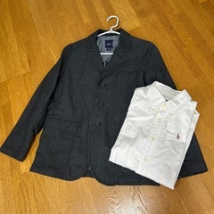 GAPジャケットとラルフボタンダウンシャツ