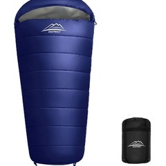 寝袋 ネイビー マミー型