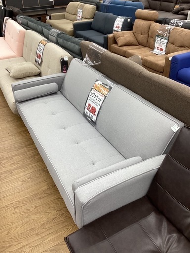 KJ-3【新入荷　アウトレット】ソファベッド　グレー