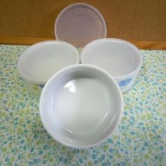 陶器タッパー3個+蜂蜜ポットの画像