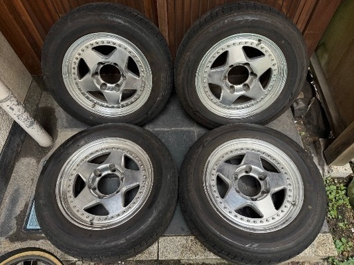 16インチ4本セット PCD 139.7 6H 8J +25 ハイエース　ランクルに