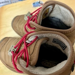 KEEN 17cmキッズシューズ ブラウン ハイカット
