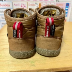 KEEN 17cmキッズシューズ ブラウン ハイカットの画像