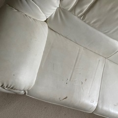 ソファベッド　白　カバー付の画像