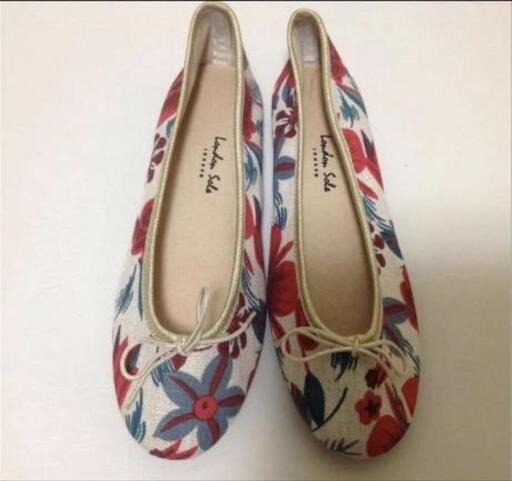 London Sole ロンドンソール バレエシューズ フラット　花　フラワー