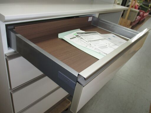 R051 綾野製作所 AX ベイシス 最高級 キッチンボード、食器棚、幅140cm Used・美品