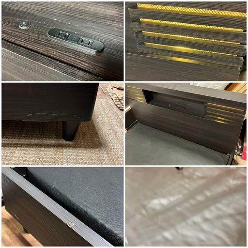 即日納品OK！《セミダブルベッド＆マットレス》配送組立設置無料♬日時指定可能♡照明ライト付き　電源付き♬