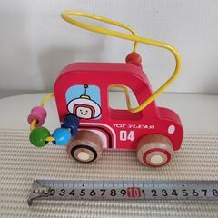 木製　ミニカー　玩具の画像