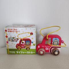 木製　ミニカー　玩具の画像