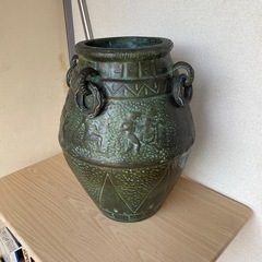 No.338中古品　廃棄オリエント柄かめ　傘立て
