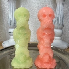 ハロウィン スカルキャンドルの画像