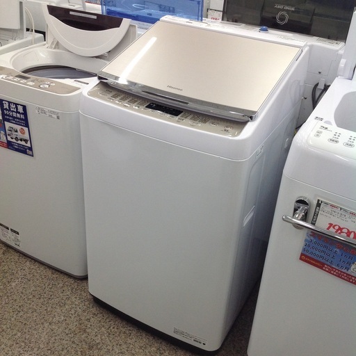 「ジモティー見た」で5％OFF！【10kg全自動洗濯機】10kg全自動洗濯機 Hisense ハイセンス HW-DG10A 10kg 2021年製:ホワイト