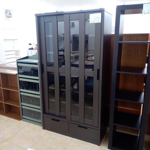 ★ジモティ割あり★  本棚 ダークブラウン W100×D42×H183 クリーニング済み OJ6014