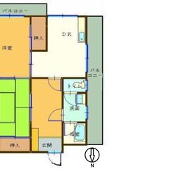 松山市福音寺 清水マンション 306号 2DK【4.0万円】ペット可、インターネット無料、ケーブルＴＶ無料。入居者プレゼントあり！ - 松山市