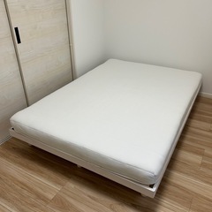 取引完了)ニトリ　スノコベッド　ダブル　マットレス付き