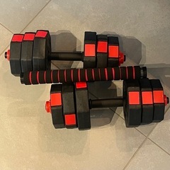 バーベルにもなるダンベル10kg×2