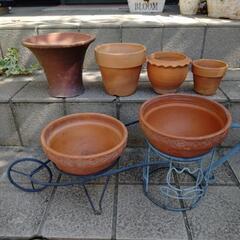 (お話し中)植木鉢とプランタースタンド