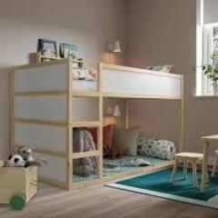 イケア　ikea KURA キューラ リバーシブルベッド, ホワ...