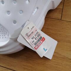 しまむら 白 サンダル Lの画像