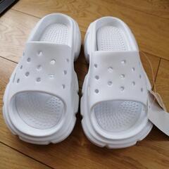 しまむら 白 サンダル Lの画像