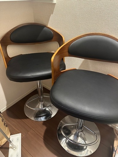 (引渡し決定しました)美品  椅子 2脚セット カウンターチェアー