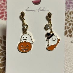 ハロウィンピアス★ゴーストとジャック・オ・ランタン ピアス
