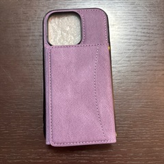 紫色 合成皮革 フリップ式 iPhoneケース