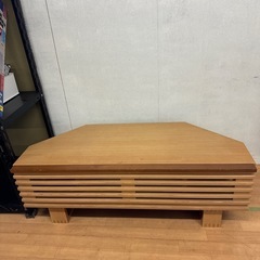 コーナーテレビ台　ライトブラウン　中古