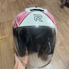 ジェットヘルメットダブルレンズ 可愛い バイクヘルメットレディース　Sサイズの画像