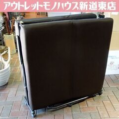 折りたたみベッド シングルベッド ソファベッド ダークブラウン