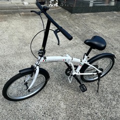 お話し中　折りたたみ自転車　ホワイト