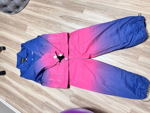 CHILL WHITE スノーボードウェア グラデーション上下セット