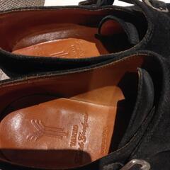 YANKO ヤンコ　ダブルモンクストラップ　スエード黒ビジネスシューズ　26,0㎝👞の画像