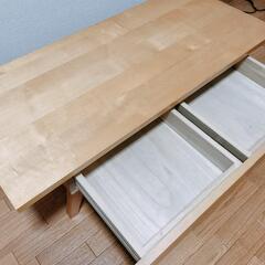 木製　センターテーブル　引き出し付きの画像