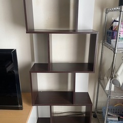 決まりました。オシャレなリビング飾り棚　ダークウッド　の画像