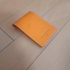 【中古】大量22枚収納カードケース　オレンジ　レザー風　　ニー 8