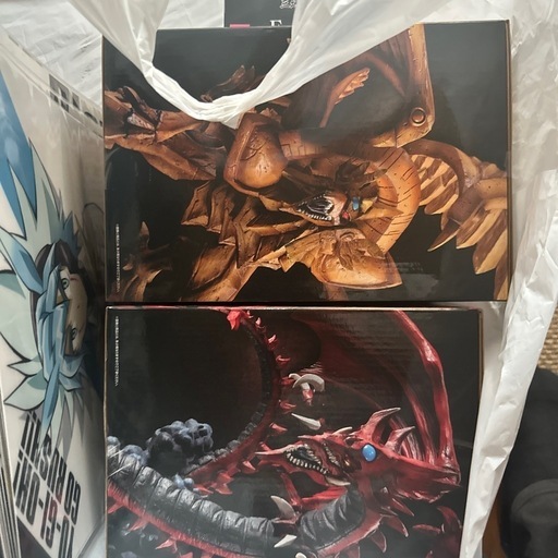 遊戯王一番くじA賞ラーの翼神竜、C賞オシリスの天空竜、その他