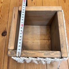 作家さん作　木製プランツカバー　マクラメ　観葉植物にの画像