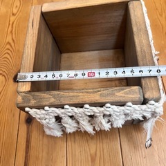 作家さん作　木製プランツカバー　マクラメ　観葉植物にの画像