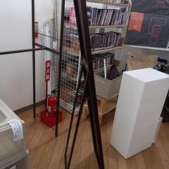 ★ジモティ割あり★ 塩川光明堂 スタンドミラー ブラウン H155×D34×W32 クリーニング済み TK3179の画像