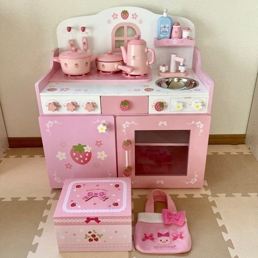 【商談成立】マザーガーデン  野いちご　キッチン\u0026スウィートカフェリボン　おままごとセット