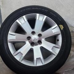 デリカD5純正ホイール、タイヤ付き4本 225/55R18 98