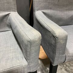 オシャレなチェア2脚セット♬グレー系のスタイリッシュなカラーです♬洗濯OKの画像