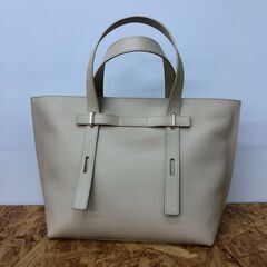 【698】トートバッグ FURLA ベージュ （W38cm×H2...