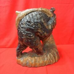 値下げ！　木彫りのクマ　の画像